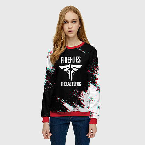Женский свитшот The Last of Us winter / 3D-Красный – фото 3