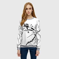 Свитшот женский Ведьмак лого шторм, цвет: 3D-меланж — фото 2