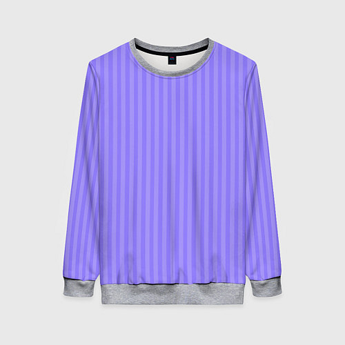 Женский свитшот Сиреневый однотонный в полоску / 3D-Меланж – фото 1