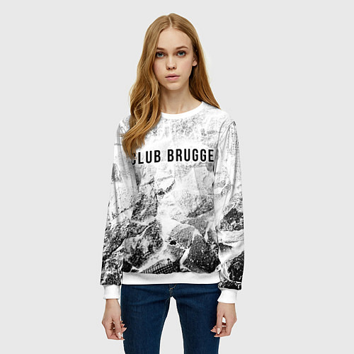 Женский свитшот Club Brugge white graphite / 3D-Белый – фото 3