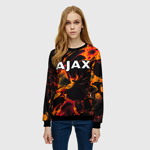 Женский свитшот Ajax red lava / 3D-Черный – фото 3