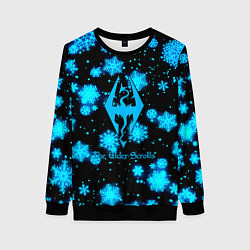 Свитшот женский The Elder Scrolls logo winter, цвет: 3D-черный