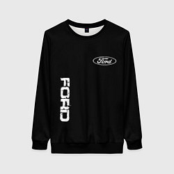 Свитшот женский Ford logo white steel, цвет: 3D-черный