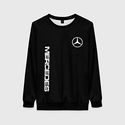 Свитшот женский Mercedes benz logo white auto, цвет: 3D-черный