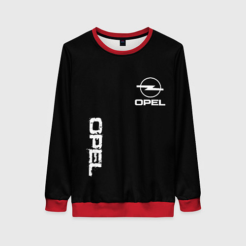Женский свитшот Opel white logo / 3D-Красный – фото 1