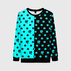 Свитшот женский Roblox mobile game pattern, цвет: 3D-черный