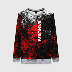 Свитшот женский Samurai брызги красок, цвет: 3D-меланж