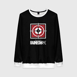 Свитшот женский Rainbow six action game, цвет: 3D-белый
