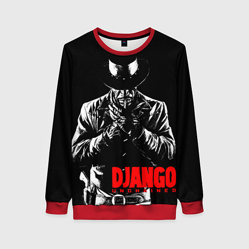 Женский свитшот Джанго - Джейми Фокс / 3D-Красный – фото 1
