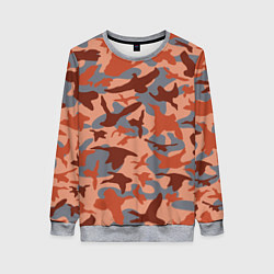 Свитшот женский Камуфляж птицы, цвет: 3D-меланж