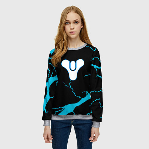 Женский свитшот Destiny storm / 3D-Меланж – фото 3