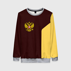 Свитшот женский Россия ретро стиль, цвет: 3D-меланж