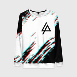 Женский свитшот Linkin park краски глитч