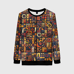 Женский свитшот Африканский орнамент - резьба по дереву