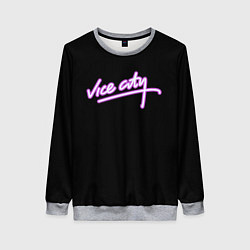 Свитшот женский Vice city logo neon, цвет: 3D-меланж