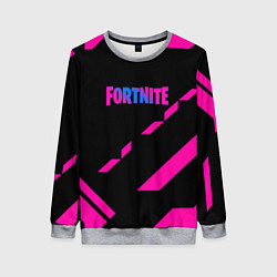 Свитшот женский Fortnite geometry pink, цвет: 3D-меланж