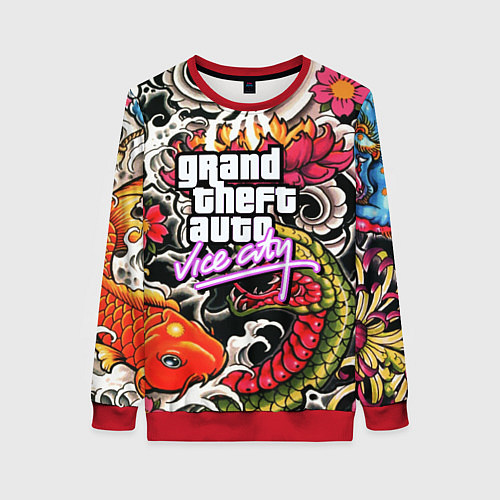 Женский свитшот GTA vice city yakudza / 3D-Красный – фото 1