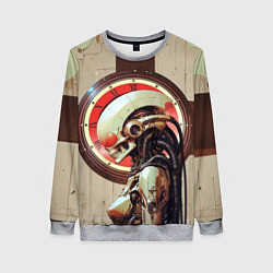 Свитшот женский Демоническая женщина-киборг, цвет: 3D-меланж