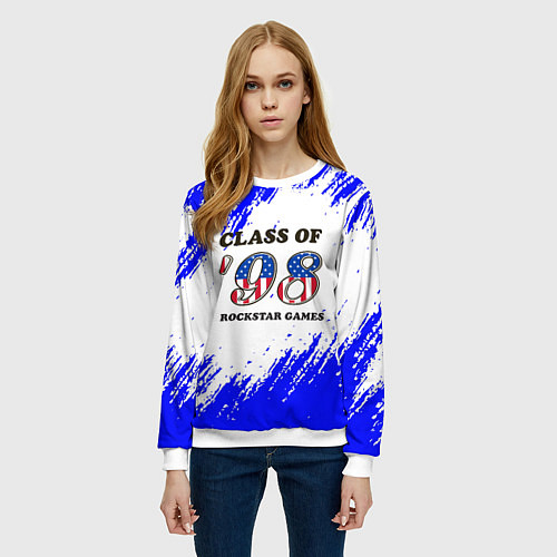 Женский свитшот ГТА текстура / 3D-Белый – фото 3