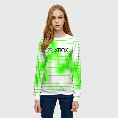 Женский свитшот Xbox game console / 3D-Белый – фото 3
