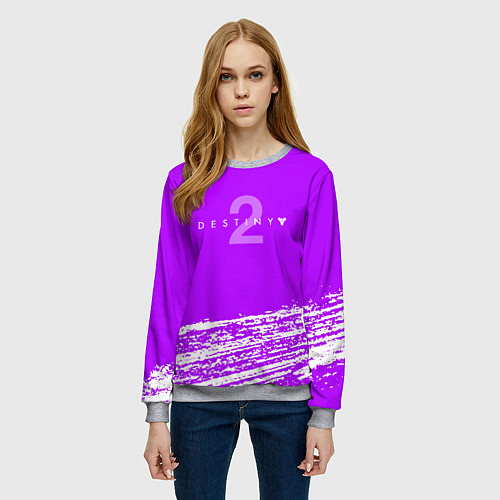 Женский свитшот Destiny онлайн игра краски / 3D-Меланж – фото 3