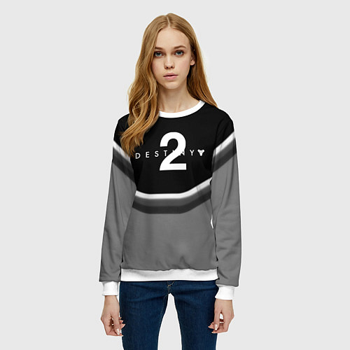 Женский свитшот Destiny geometry online game / 3D-Белый – фото 3