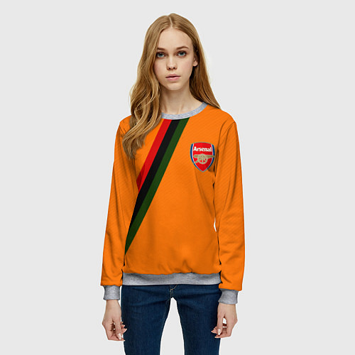 Женский свитшот Arsenal geometry steel / 3D-Меланж – фото 3