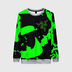 Женский свитшот Razer кислотный стиль краски