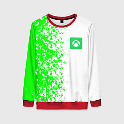 Женский свитшот Xbox кислотные зеленые краски