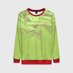 Свитшот женский Крокодила кожа абстракция, цвет: 3D-красный