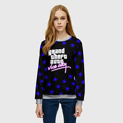 Свитшот женский GTA star vice city, цвет: 3D-меланж — фото 2