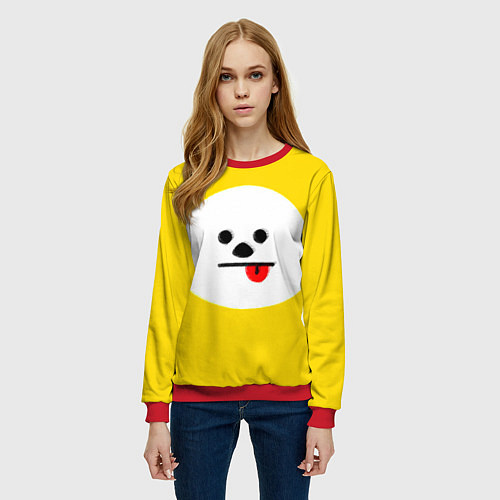 Женский свитшот BT21 - Chimmy / 3D-Красный – фото 3