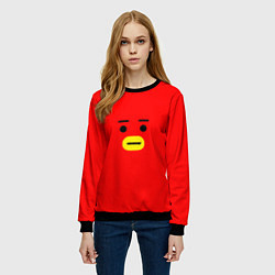 Свитшот женский BT21 Tata, цвет: 3D-черный — фото 2