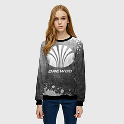 Свитшот женский Daewoo - grey gradient, цвет: 3D-черный — фото 2