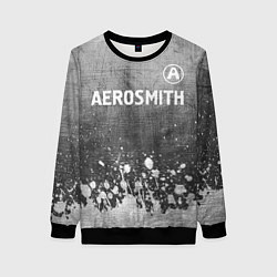 Свитшот женский Aerosmith - grey gradient посередине, цвет: 3D-черный