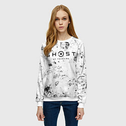 Свитшот женский Ghost of Tsushima dirty ice, цвет: 3D-белый — фото 2