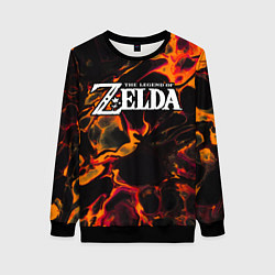 Свитшот женский Zelda red lava, цвет: 3D-черный
