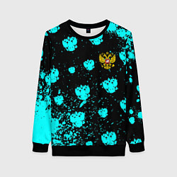 Женский свитшот Герб текстура РФ