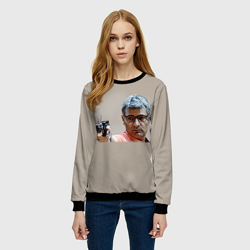 Женский свитшот Стрелок Юсуф Дикеч на Олимпиаде во франции / 3D-Черный – фото 3