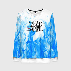 Свитшот женский Dead by april fire blue, цвет: 3D-белый
