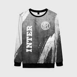 Свитшот женский Inter - grey gradient вертикально, цвет: 3D-черный