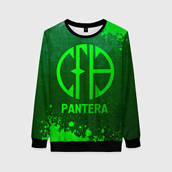 Свитшот женский Pantera - green gradient, цвет: 3D-черный