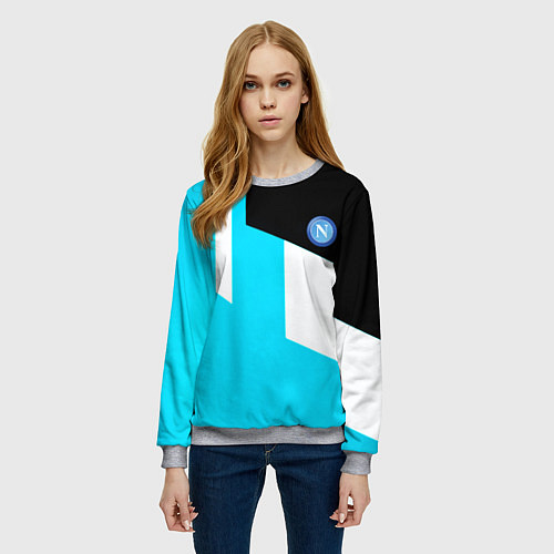 Женский свитшот Napoli geometry fc / 3D-Меланж – фото 3
