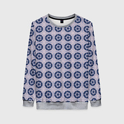 Женский свитшот Узор синяя плитка