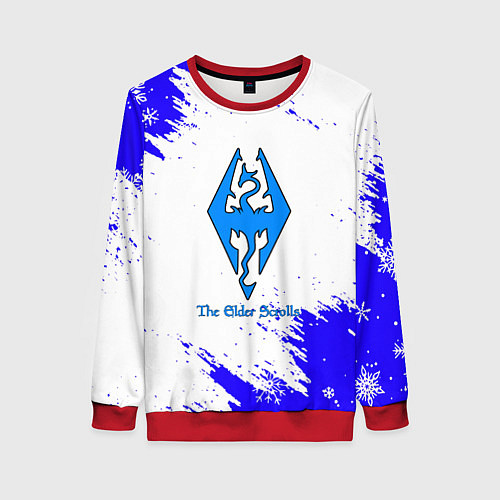 Женский свитшот Скайрим зима / 3D-Красный – фото 1