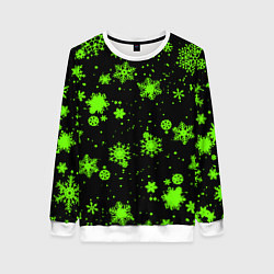 Женский свитшот Кислотные снежинки текстура