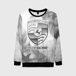 Свитшот женский Porsche - white gradient, цвет: 3D-черный