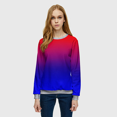 Женский свитшот Битва градиентов / 3D-Меланж – фото 3