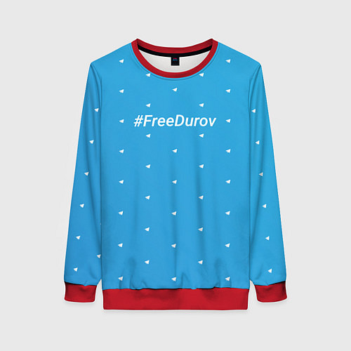 Женский свитшот Freedurov паттерн из самолётиков / 3D-Красный – фото 1