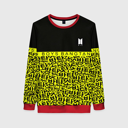 Женский свитшот BTS pattern kpop / 3D-Красный – фото 1